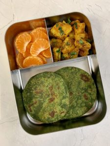 Healthy Lunch Box Ideas 2024 - Methi Paratha 